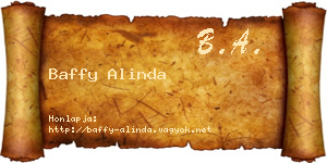 Baffy Alinda névjegykártya